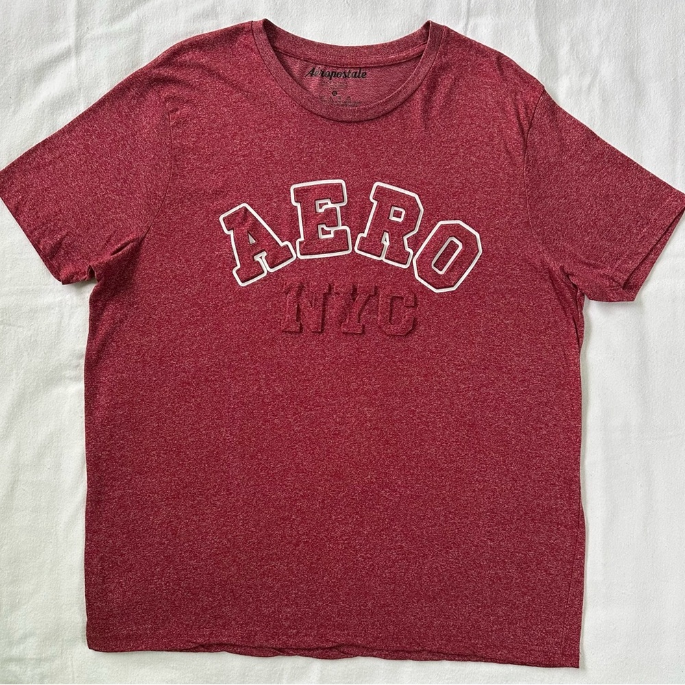 Aéropostale Aero NYC Graphic T-Shirt Red Heather Men’s XL
